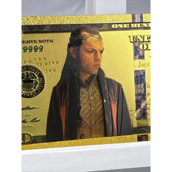 14 PCS Gold Foil $100 Lord of the Rings Collectible Dollar Bill Banknote Set COA